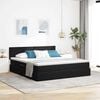 vidaXL Cama con almacenamiento y LED Negro 160 x 200 cm Terciopelo