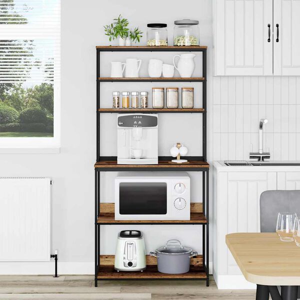 vidaXL Estante de cocina Madera Vieja 80 x 40 x 168 cm