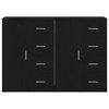 vidaXL Aparador 2 pcs Roble Negro 60 x 31 x 84 cm Madera de ingeniería