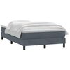 vidaXL Cama box spring con colch&oacute;n terciopelo gris oscuro 120x220 cm
