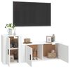 vidaXL Set de muebles de TV 2 piezas madera contrachapada blanco