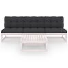 vidaXL Muebles de jard&iacute;n 4 piezas con cojines de madera de pino maciza