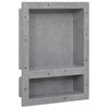 vidaXL Hornacina de ducha con 2 compartimentos gris mate 41x51x10 cm