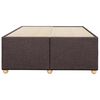 vidaXL Estructura de cama sin colch&oacute;n tela marr&oacute;n oscuro 120x200 cm