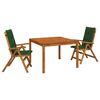 vidaXL Conjunto de comedor de jard&iacute;n de 3 piezas Natural