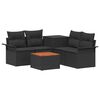 vidaXL Juego de Sof&aacute; 6 pcs 4-N&uacute;mero de plazas Negro