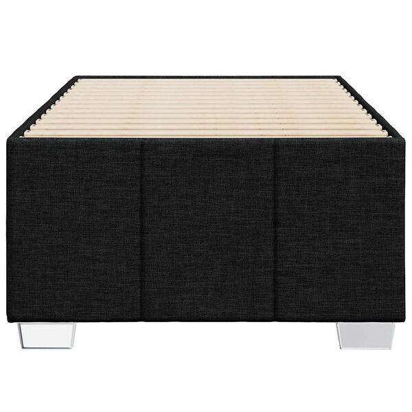 vidaXL Estructura de cama sin colch&oacute;n tela negro 100x200 cm
