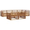 vidaXL Conjunto de sof&aacute;s de exterior 7 uds. Natural