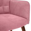 vidaXL Silla mecedora de terciopelo rosa