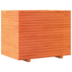 vidaXL Jardinera madera maciza de pino marr&oacute;n cera 90x60x72,5 cm
