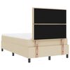 vidaXL Cama tipo Box Spring con colch&oacute;n Crema 120 x 200 cm tela