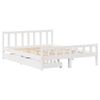 vidaXL Estructura de cama sin colchón madera de pino blanca 150x200 cm