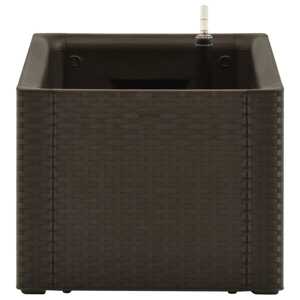 vidaXL Arriate con sistema de riego automático moca 100x43x33 cm