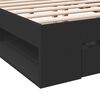 vidaXL Cama con cajones madera de ingenier&iacute;a negro 120x200 cm