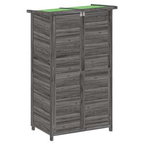 vidaXL Cobertizo para herramientas jard&iacute;n madera pino gris 83x57x140cm
