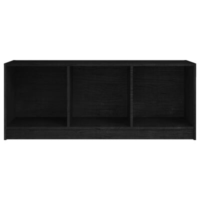 vidaXL Mueble de TV madera maciza de pino negro 104x33x41 cm