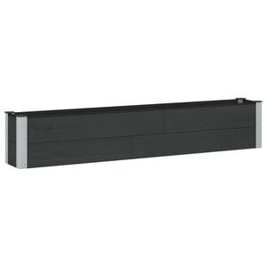 vidaXL Arriate elevado Negro 200 x 30 x 36 cm