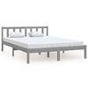 vidaXL Estructura de cama de madera maciza de pino gris 160x200 cm
