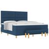 vidaXL Cama tipo Box Spring con coj&iacute;n Azul 200 x 180 cm tela