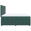 vidaXL Cama box spring con colch&oacute;n terciopelo verde oscuro 200x200 cm