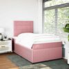 vidaXL Cama box spring con colch&oacute;n terciopelo rosa 120x190 cm