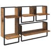 vidaXL Conjunto de estantes de pared 4 uds. Madera Vieja