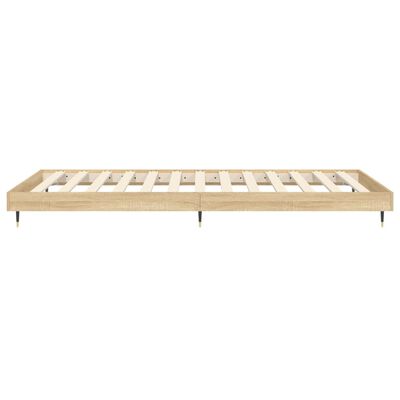 vidaXL Estructura de cama madera de ingeniería roble Sonoma 75x190 cm