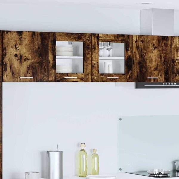 vidaXL Mueble colgante con puerta Roble ahumado 40 x 31 x 40 cm