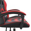 vidaXL Silla gaming cuero sintético negro y rojo