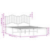 vidaXL Estructura cama sin colch&oacute;n con cabecero metal negro 140x190 cm