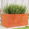 vidaXL Jardinera madera maciza de pino marr&oacute;n cera 90x60x45,5 cm