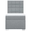 vidaXL Cama box spring con colch&oacute;n tela gris claro 100x200 cm