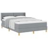 vidaXL Cama tipo Box Spring Gris Claro 190 x 140 cm Poli&eacute;ster