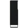 vidaXL Gabinete de Baño con estante Roble Negro 30 x 30 x 100 cm