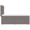 vidaXL Cama box spring con colch&oacute;n tela gris taupe 100x200 cm
