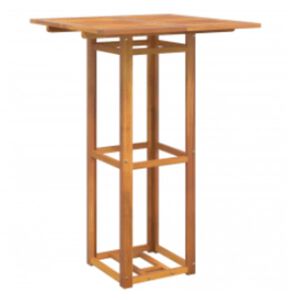vidaXL Mesa alta de terraza madera maciza de acacia 75x75x110 cm