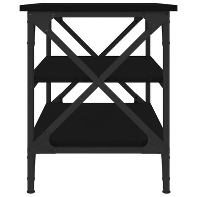 vidaXL Mesa auxiliar de madera contrachapada negro 55x38x45 cm