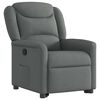 vidaXL Sill&oacute;n reclinable elevable de tela gris oscuro