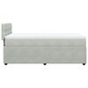 vidaXL Cama box spring con colch&oacute;n terciopelo gris claro 90x190 cm