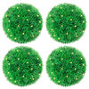 vidaXL Bolas de boj artificial con luces LED 4 unidades 12 cm