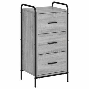 vidaXL Aparador Sonoma gris 97 x 33 x 81 cm Madera de ingenier&iacute;a