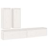 vidaXL Muebles para TV 4 piezas madera maciza de pino blanco