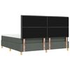 vidaXL Cama tipo Box Spring con colch&oacute;n Gris oscuro 200 x 200 cm tela