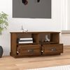 vidaXL Mueble de TV madera contrachapada marr&oacute;n roble 93x35,5x45 cm