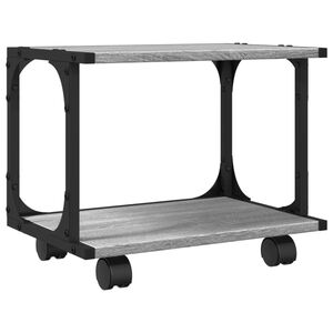vidaXL Soporte de impresora 2 niveles gris Sonoma 41x28x33,5 cm