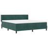 vidaXL Cama tipo Box Spring Verde oscuro 200 x 180 cm Terciopelo