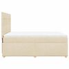 vidaXL Cama box spring con colch&oacute;n tela color crema 140x190 cm