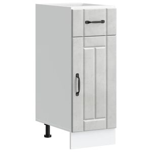 vidaXL Mueble bajo de cocina Lucca madera contrachapada gris cemento
