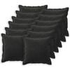 vidaXL Coj&iacute;n con almohada HOUTEN 12 uds. Negro Terciopelo