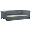 vidaXL Sofá cama nido con cajones terciopelo gris oscuro 90x200 cm